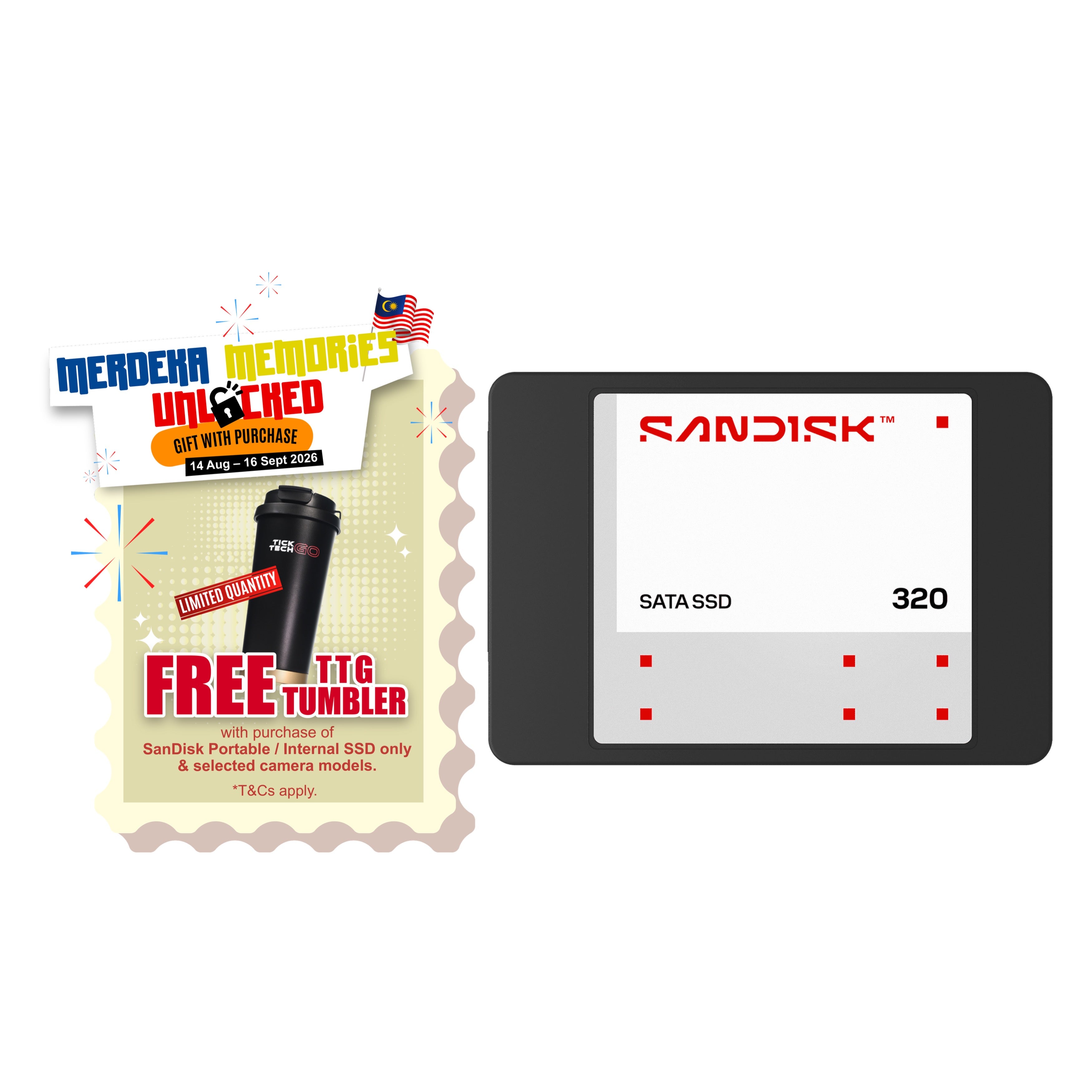 SANDISK® 320 SATA Internal SSD (250GB/ 500GB/ 1TB/ 2TB)-Data Storage-futuromic